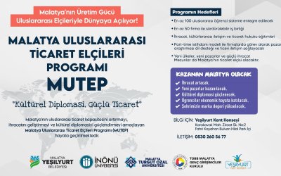 Yeşilyurt'ta Malatya Uluslararası Ticaret Elçileri Programı (MUTEP) Başlıyor