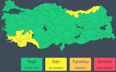 İçişleri Bakanlığından Kuvvetli Yağış Uyarısı