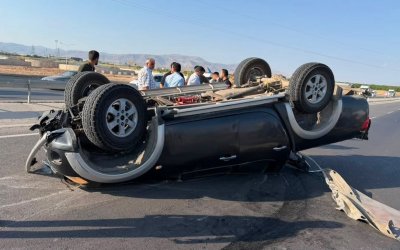 Kuzey Çevre Yolu’nda Otomobil Takla Attı: 2 Yaralı