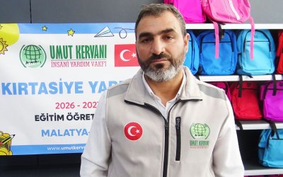 Umut Kervanı’ndan 100 Öğrenciye Kırtasiye Desteği