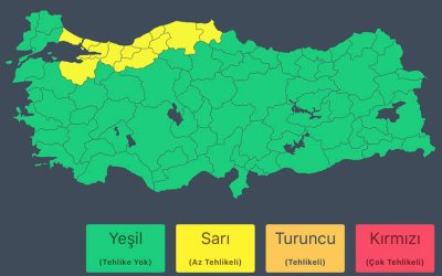 14 İlde Kuvvetli ve Çok Kuvvetli Yağış Bekleniyor