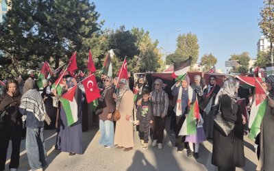 Malatya’da Filistin İçin Yüzlerce Kişi Yürüdü