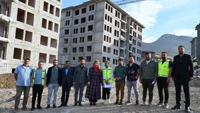 Ölmeztoprak, Ak Oğuz Kışlası’nda Yapımı Süren Toki Konutlarını İnceledi