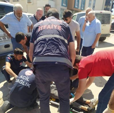 Doğanşehir'de otomobille çarpışan motosiklet sürücüsü yaralandı